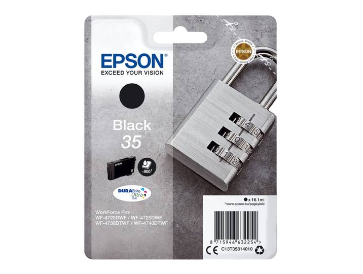 Epson Padlock enkelverpakking zwart 35 DURABrite Ultra inkt