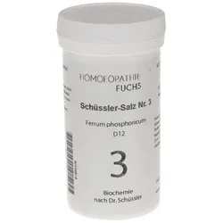 HOMOEOPATHIEFUCHS Schüssler-Salz Nummer 3 Ferrrum phosphoricum D12 Biochemie 400 St Tabletten