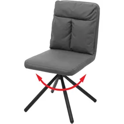 Esszimmerstuhl MCW-G58, Küchenstuhl Stuhl, drehbar Auto-Position Textil/Stoff ~ grau