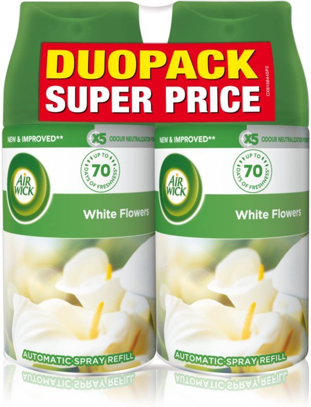 Air Wick Freshmatic White Flowers désodorisant recharge avec parfums DUO 2x250 ml