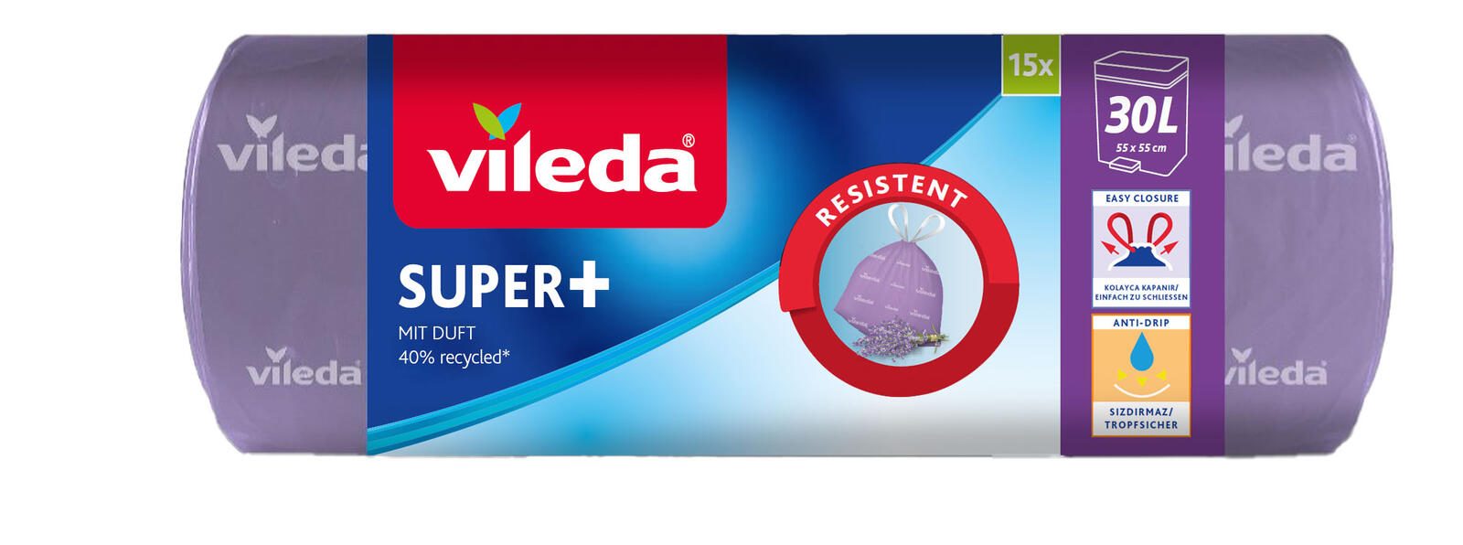 vileda Müllbeutel 30,0 l lila 5800445006