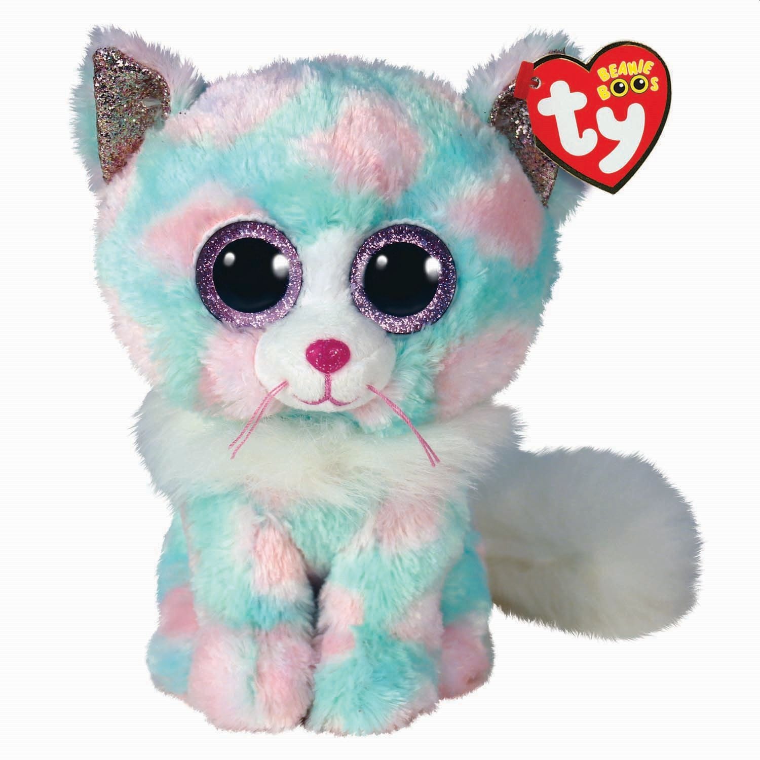 TY Beanie Boos Kat Opal Pluche Knuffel, 15 cm