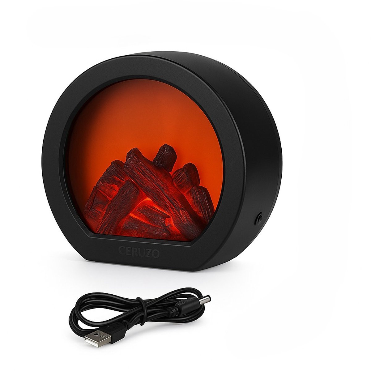 Ceruzo Led Sfeerhaard Mini Open Haard Lantaarn B/D/H: 20 x 10 x 18 cm