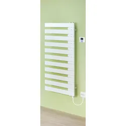 BEMM Triola E Elektro-Badheizkörper, Serie BTR-E, wendbar, Aluperlmetallic, 1.184 x 520 x 600 mm, weiß oder nach Farbpalette