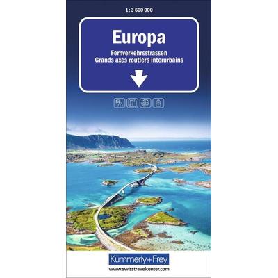 Kümmerly+Frey Strassenkarte Europa Fernverkehrsstrassen 1:3,6 Mio., Sonstige von , Kümmerly+Frey, 978-3-259-01832-3