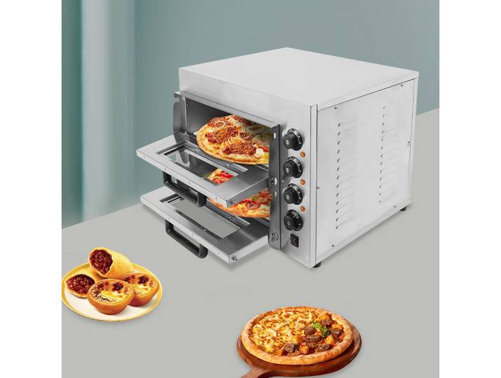 Four à pizza électrique commercial 3KW, four à pizza à flamme, adapté aux cuisines domestiques, aux restaurants, aux pizzerias et aux boulangeries