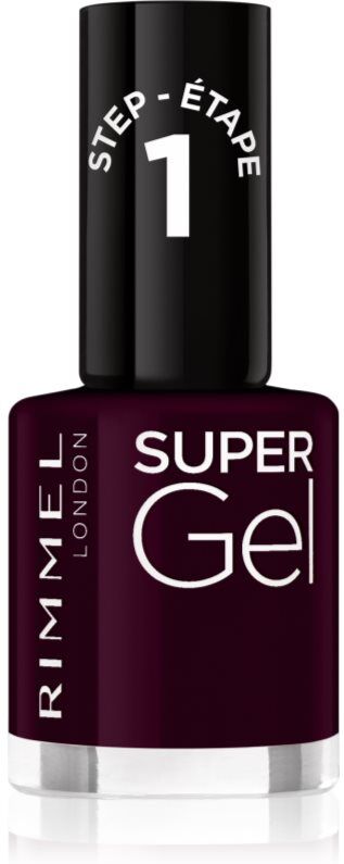 Rimmel Super Gel Gel Nail Varnish without UV/LED Sealing shade 064 Plum Pudding 12 ml