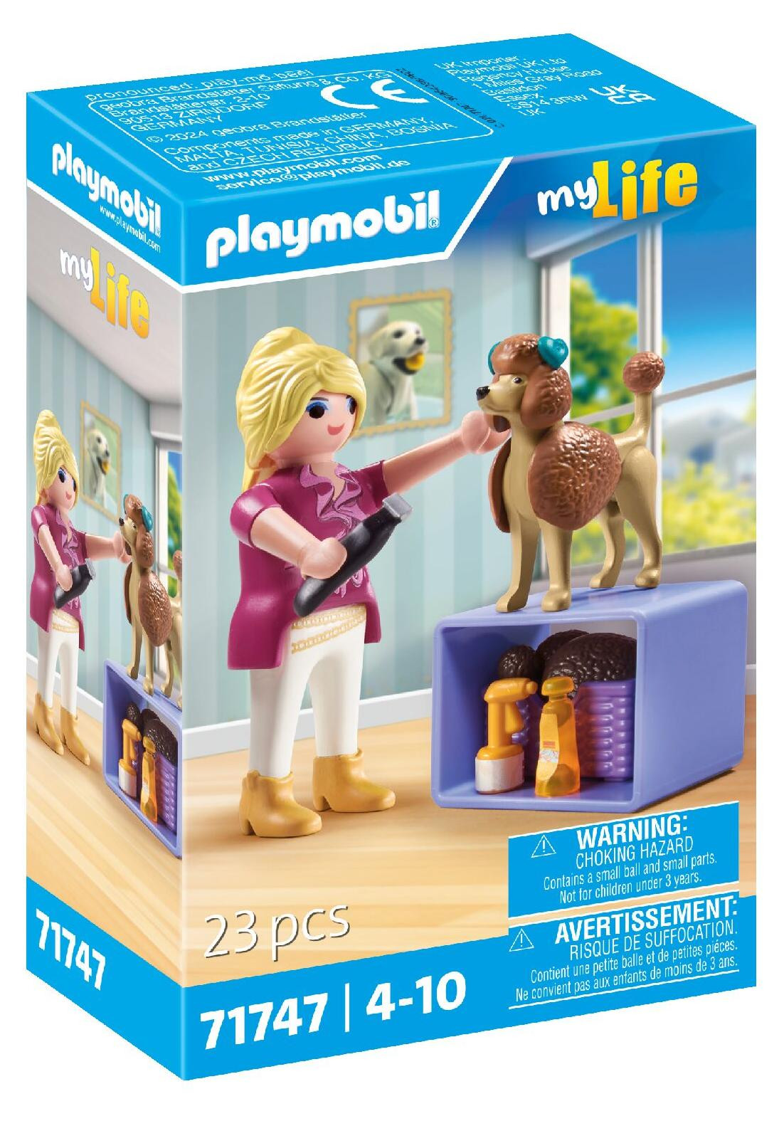 Playmobil 71747 My Life Groomer met Poedel en Accessoires, 23 stuks