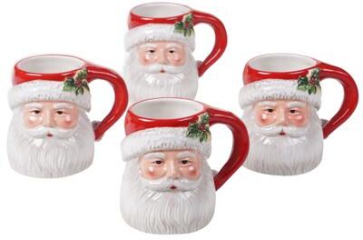 Certified International Magic Of Christmas Santa 14 oz. Mugs (Set of 4)