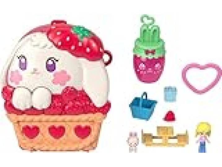 Polly Pocket Poupées et Coffret Pique-Nique Lapin avec Fraises