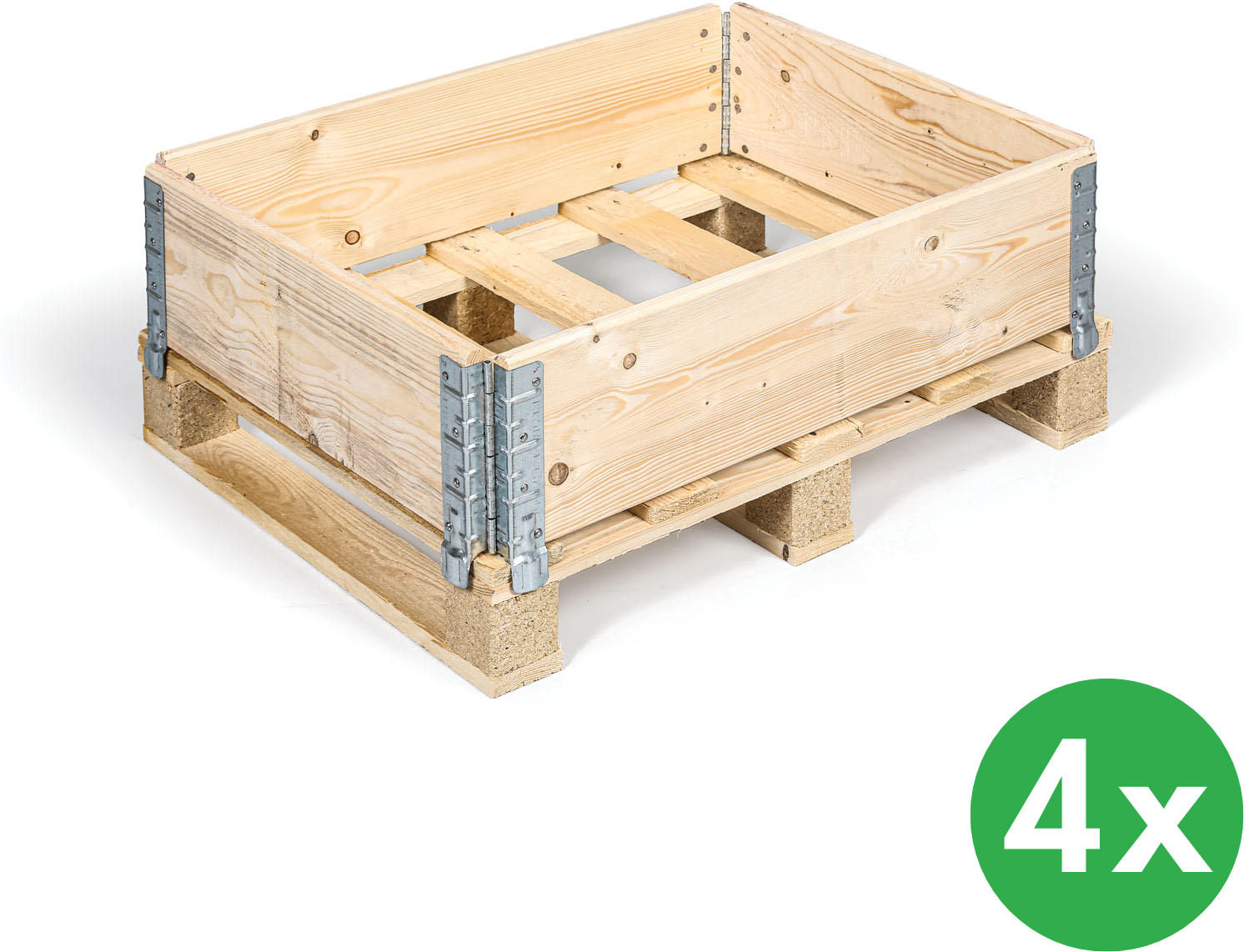 B2B Partner Palettenaufsatz aus Holz, 800 x 600 mm
