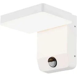 V-Tac, Gartenbeleuchtung, VT11020150W 20W LED Wandleuchte Sensor Weisser Körper Quadratisch 4000K IP65 (2520 lm, IP65)