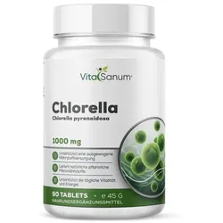 VitaSanum® – Chlorella (Chlorella pyrenoidosa) – 1000 mg Tagesportion (2 Tabletten)
