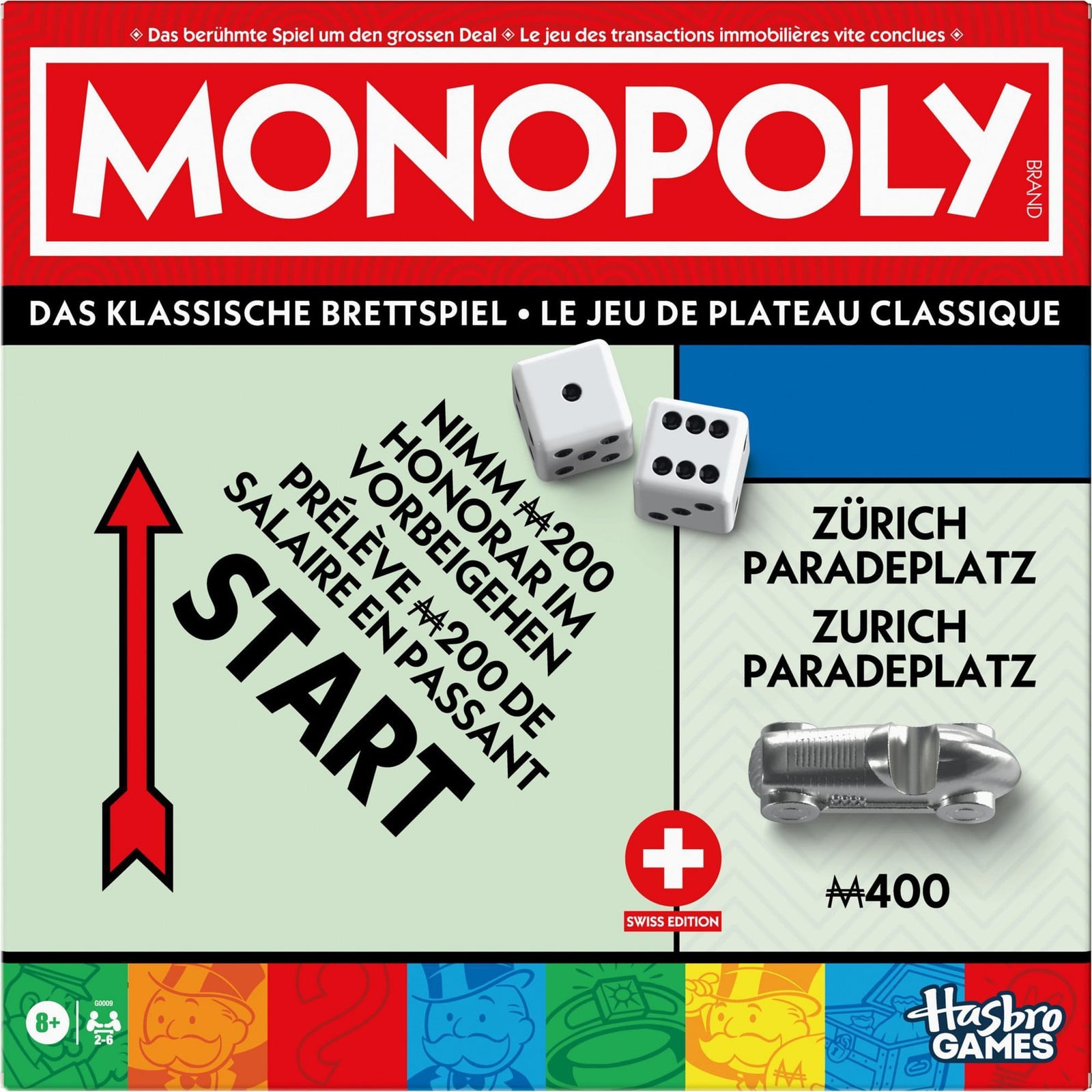Hasbro Monopoly Classic vernieuwde versie Zwitserland