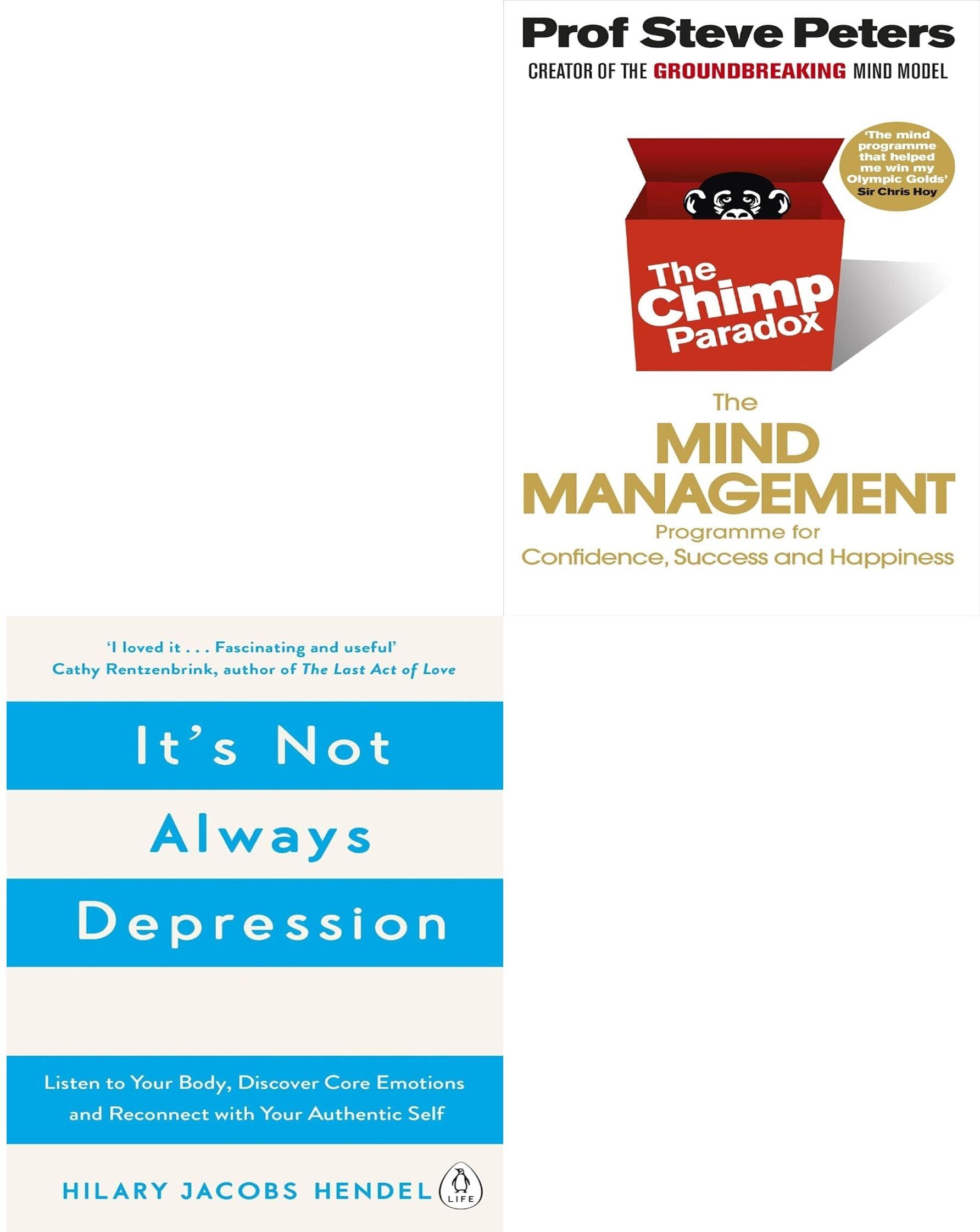 Vermilion It's Not Always Depression, The Chimp Paradox 2 Books Collection Set