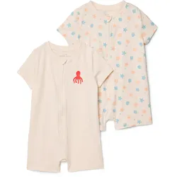 Tchibo - 2 kurze Baby-Pyjamas - Baby - Gr. 86/92 - creme/print