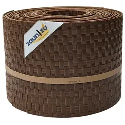 zaun zu® Sichtschutzstreifen Rattan für Doppelstabmatten UV-beständig Honigbraun 10x 2,55m