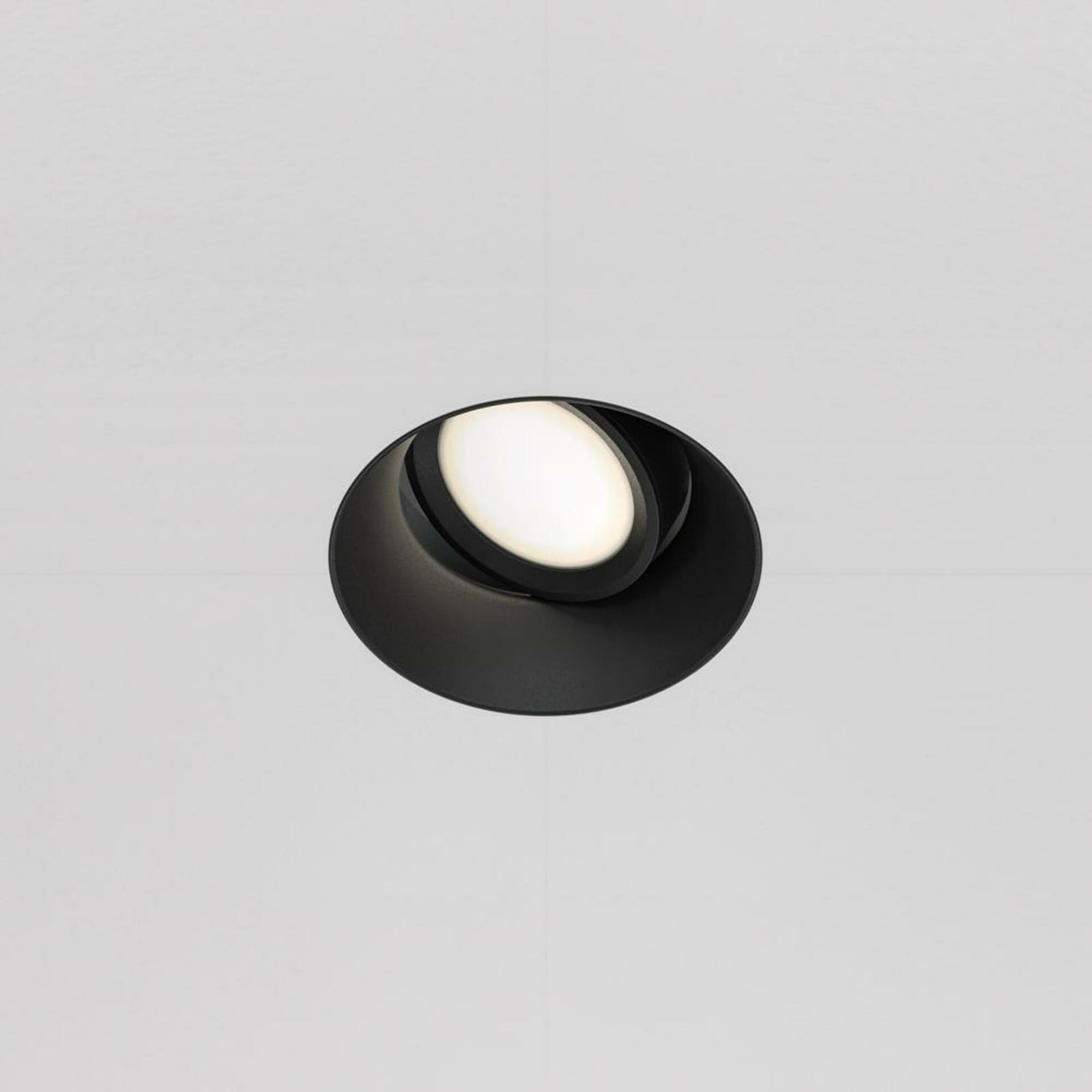 Maytoni Inbouwspot zwart rond aluminium GU10 IP20