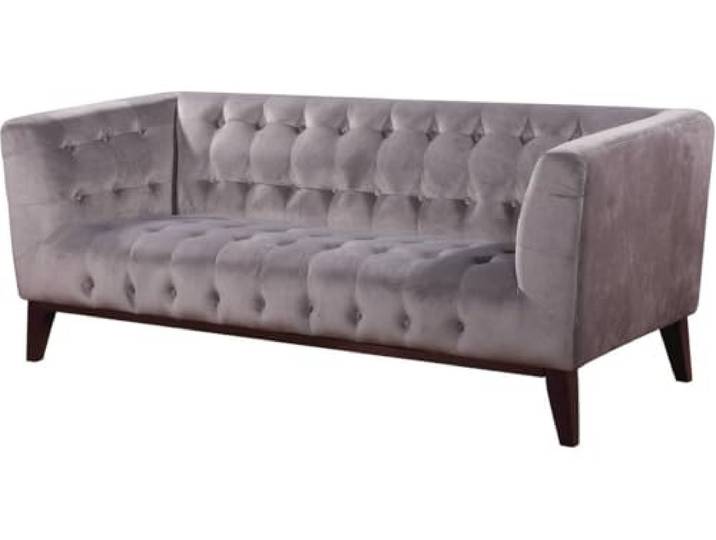 Habitat et jardin Sofa aus Samt Vanessa - 3-Sitzer - Hellgrau