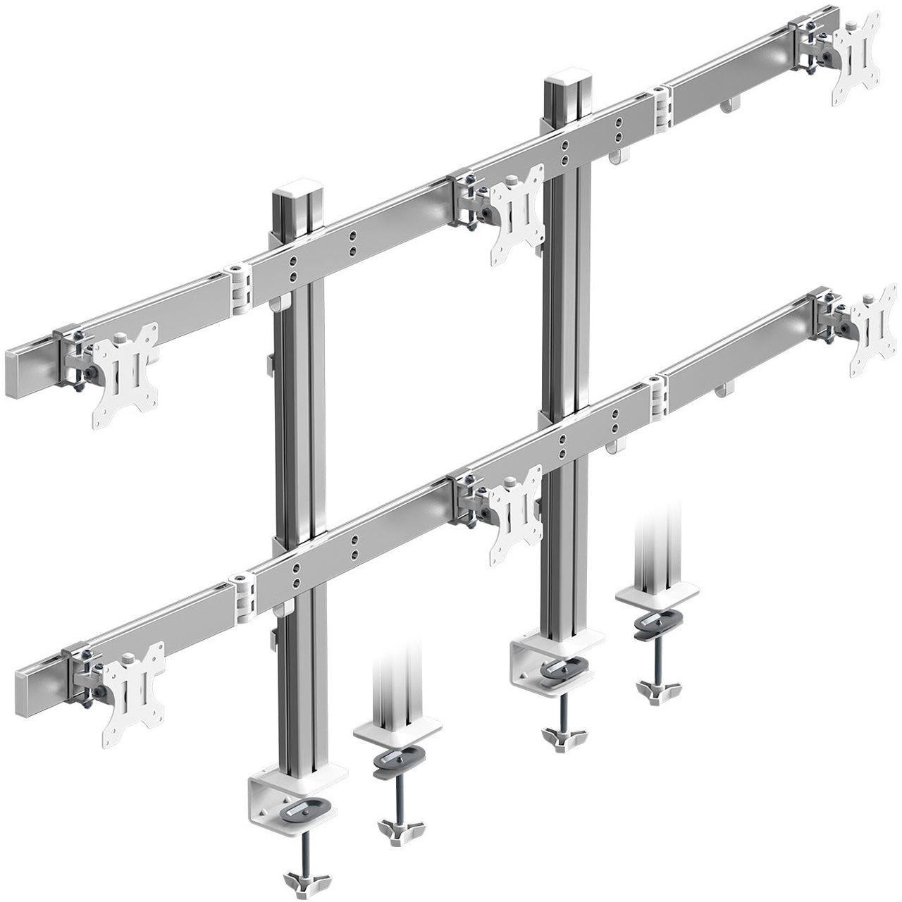 Icy Box Monitorständer IcyBox für 6x 32" Monitore Diamond Stand 666