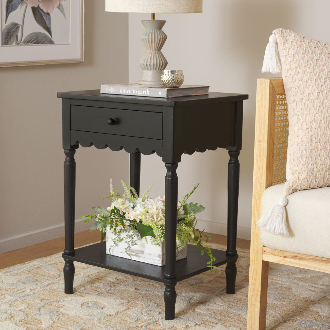 Safavieh Haven End Table Matte Black 66.04cm H X 48.01cm W X 39.88cm D