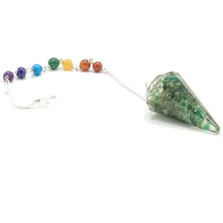 Orgonite Power Chakra Pendulum - Green Aventurine