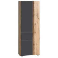 Hochschrank "Varese" in grau/wotaneiche