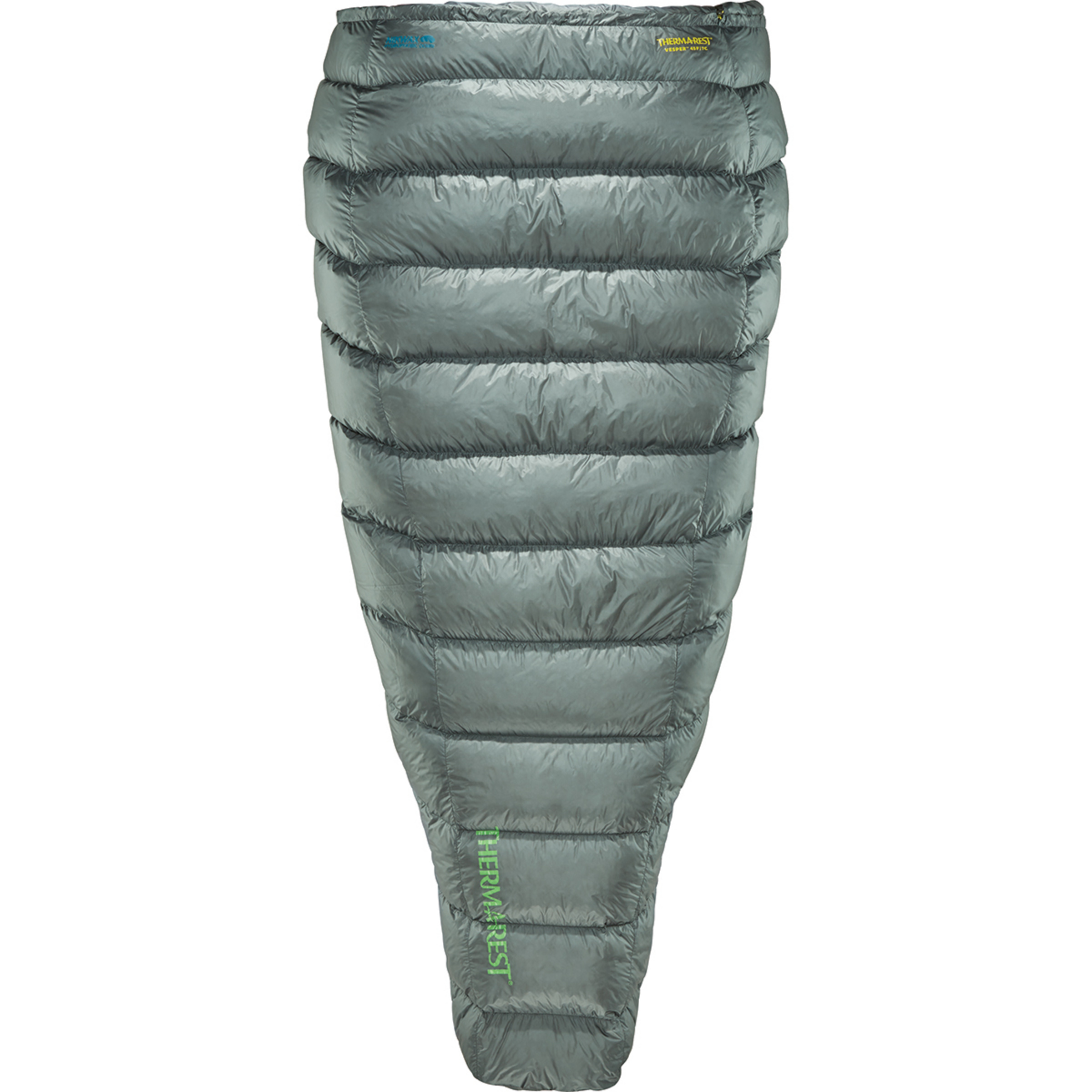 Therm-A-Rest Vesper +7 UL Quilt Schlafsack Daunenschlafsäcke grau Größe max. 198cm Camping Atmungsaktiv Daune | imprägnierte Daune