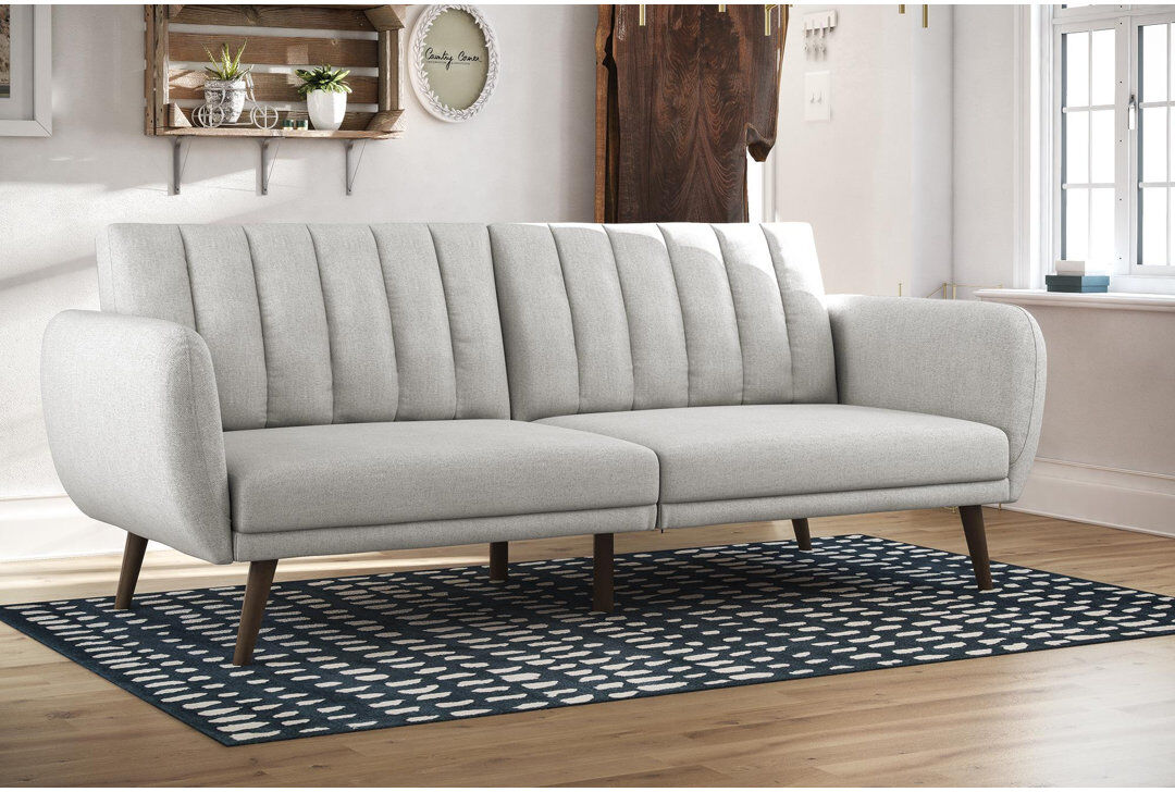 Mercury Gaugain 3 Seater Sofa Bed Light Grey 80cm H X 207cm W X 88cm D