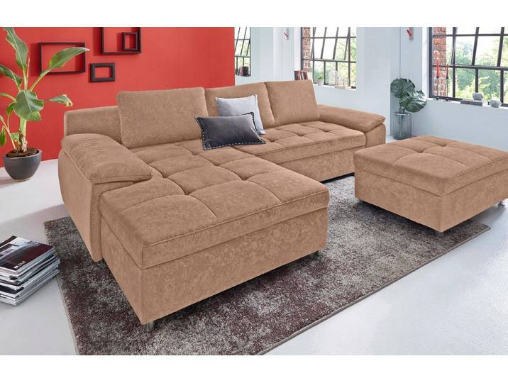 OTTO home Ecksofa Labene, L-Form, B: 270/290 cm, Bettfunktion & Bettkasten wählbar, XL/XXL wählbar, Federkern wählbar, lose Rückenkissen, modernes Design