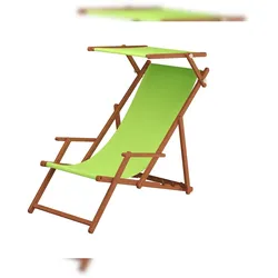 Erst-Holz Liegestuhl pistazie Buche dunkel Gartenliege Strandstuhl Sonnendach Kissen klappbar 10-306SKD