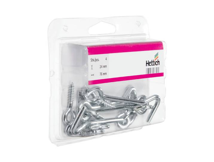Hettich Sturmhaken mit Öse 2.3 cm 4 Stück