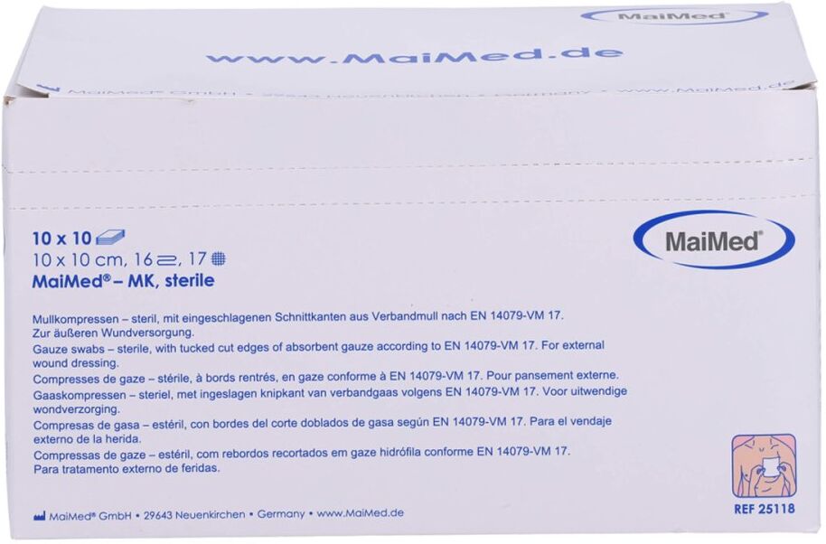 Maimed Mk Kompr.steril 10x10cm 16fach Box