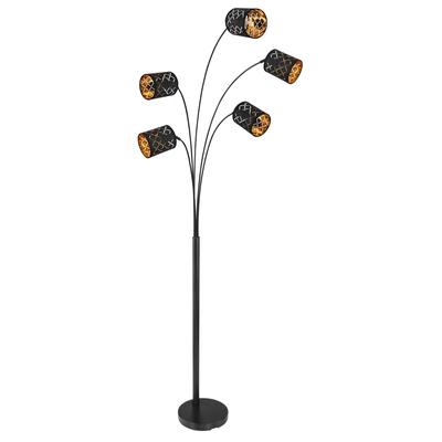 GLOBO LIGHTING Stehlampe "CLARKE", schwarz (schwarz matt), 1 Stk., Leuchten, Stehleuchte, Wohnzimmer, Design Leuchte, Stehlampe