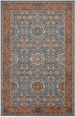Alora Decor Cosmopolitan Traditional Orange Wool/Tencel Area Rug