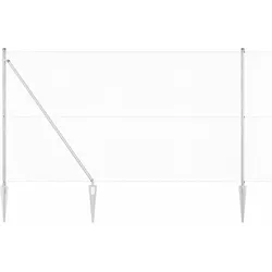 vidaXL Zaunpfosten Silber 10 x 1,5 m (16 x 16 mm Gitter) Stahl