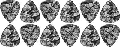 Dunlop Celluloid Black Pearloid MD