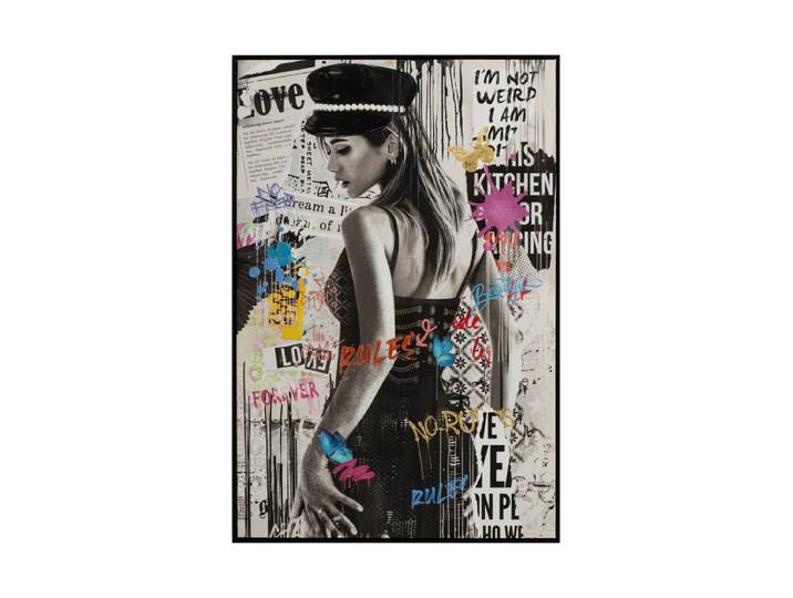 Handgemaltes, gerahmtes Bild „Street Art Birdy“ 82.5 x 122.5 cm Multicolor Crea Collection