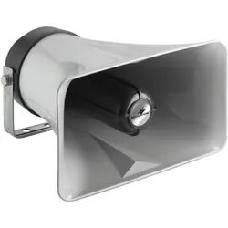 Monacor ELA-Druckkammerlautsprecher NR (Passiv, 1x 12 W), PA Lautsprecher, Grau