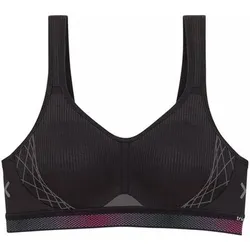 TRIUMPH Damen BH Triaction Cardio Flow P EX, Größe 85B in Schwarz Schwarz