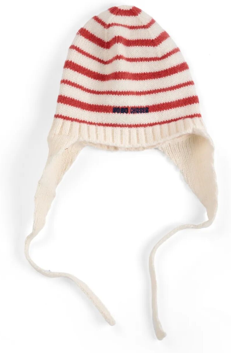 Bobo Choses Bonnet Rayé Fibres Recyclées Ecru 48 cm