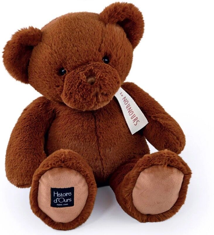 LE NOUNOURS : Ours en peluche capuccino 40 cm - Histoire d'Ours