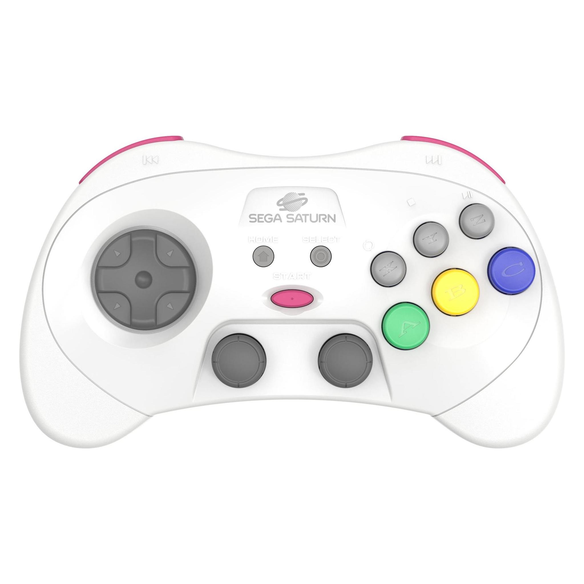 retro-bit - SEGA Saturn PRO Controller - White (PC, Switch) (RET00399)