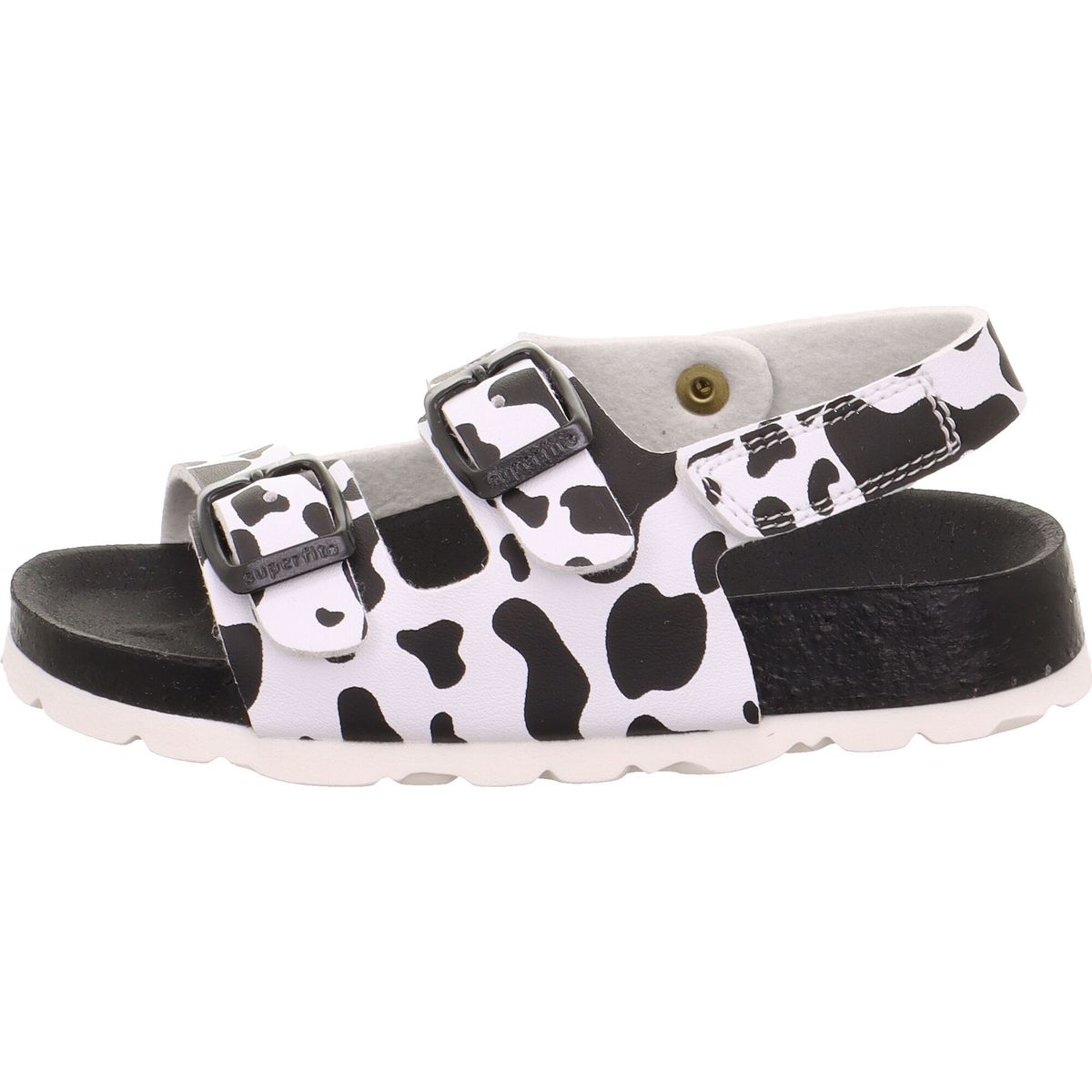 Superfit Fussbettpantoffel schwarz/weiss (0000) 34 1-800124-0000-34