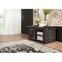 Truhe Mango 76x51x46 grau lackiert RAILWAY #234