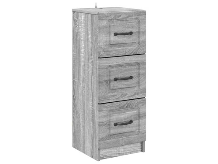 KUPTYERFG Schubladenschrank Graues Sonoma 33x34,5x87 cm Holzwerkstoff Kompakter Beistellschrank für Wohnzimmer und Flur, bietet strukturierten Stauraum bei platzsparender Grundfläche.