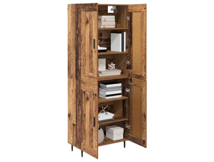 KTHLBRH Sideboard 2 Stück Altholz Mehrschichtholz 180 cm Rechteckiges Design, Griffe und Beine aus Eisen, viel Stauraum, Montage erforderlich
