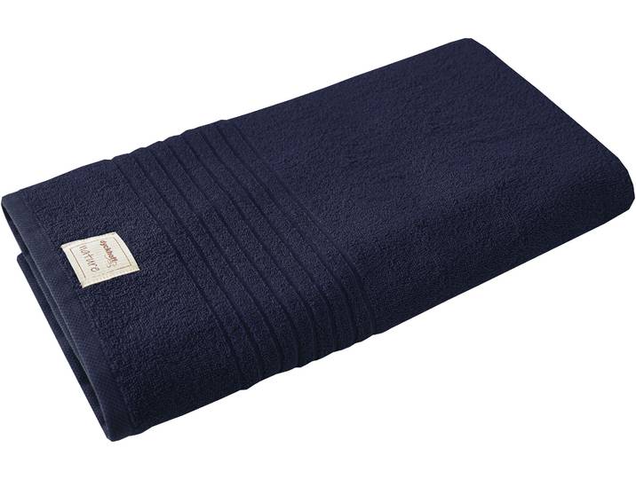 Badetuch DYCKHOFF Nature , blau (marine), B:70cm L:200cm, Frottier, Obermaterial: 100% Baumwolle, Handtücher, Badetuch