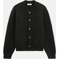 Strickjacke im Blouson-Stil Schwarz L