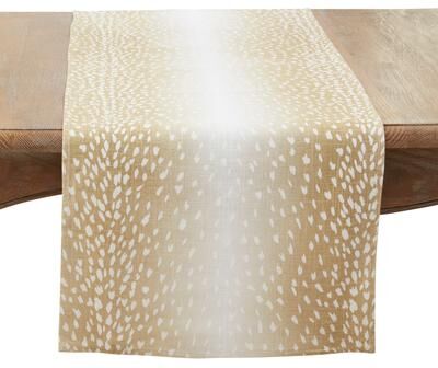 Saro Lifestyle Earthy Antelope Print Table Runner